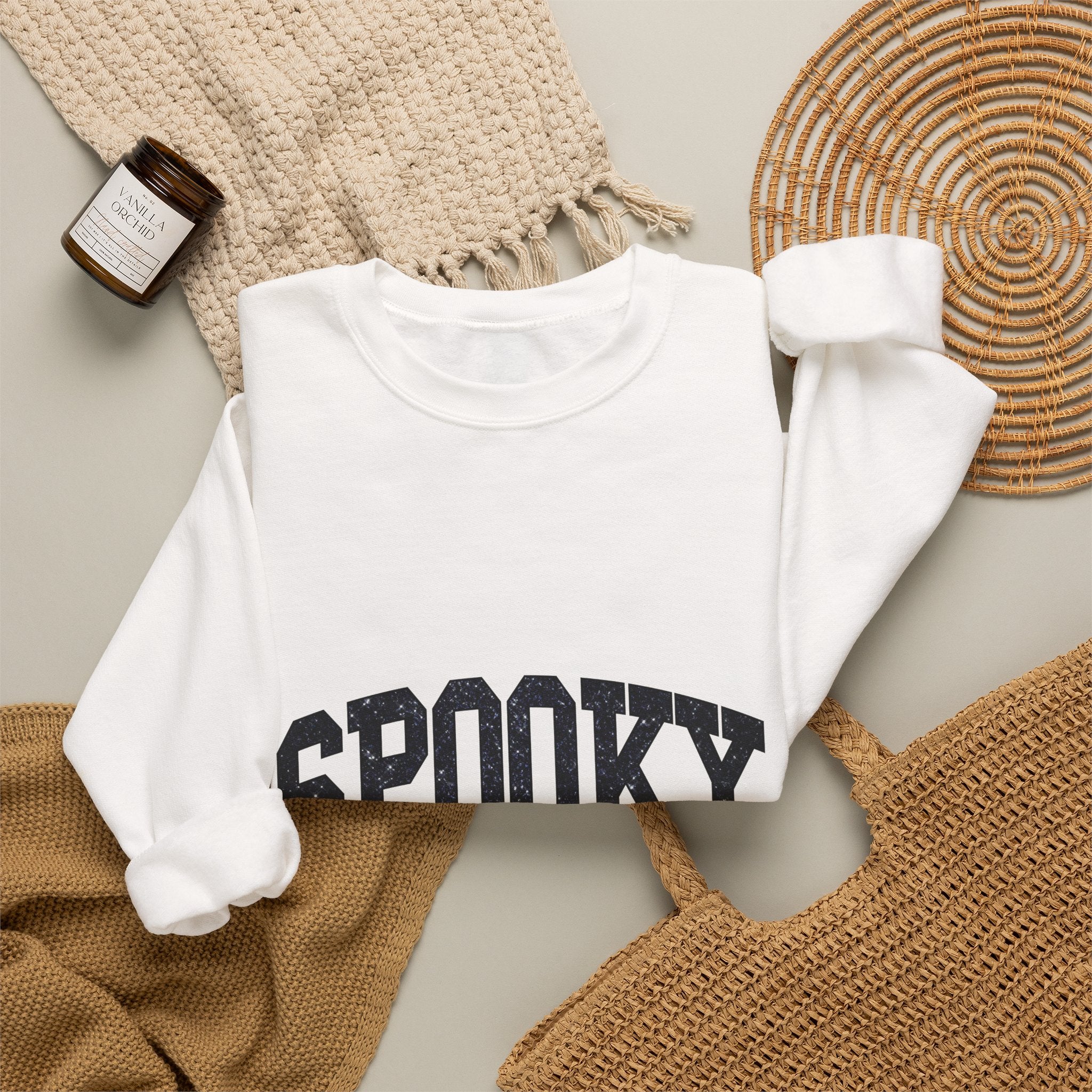 Spooky Drip Crewneck Sweatshirt — Halloween Graphic Pullover