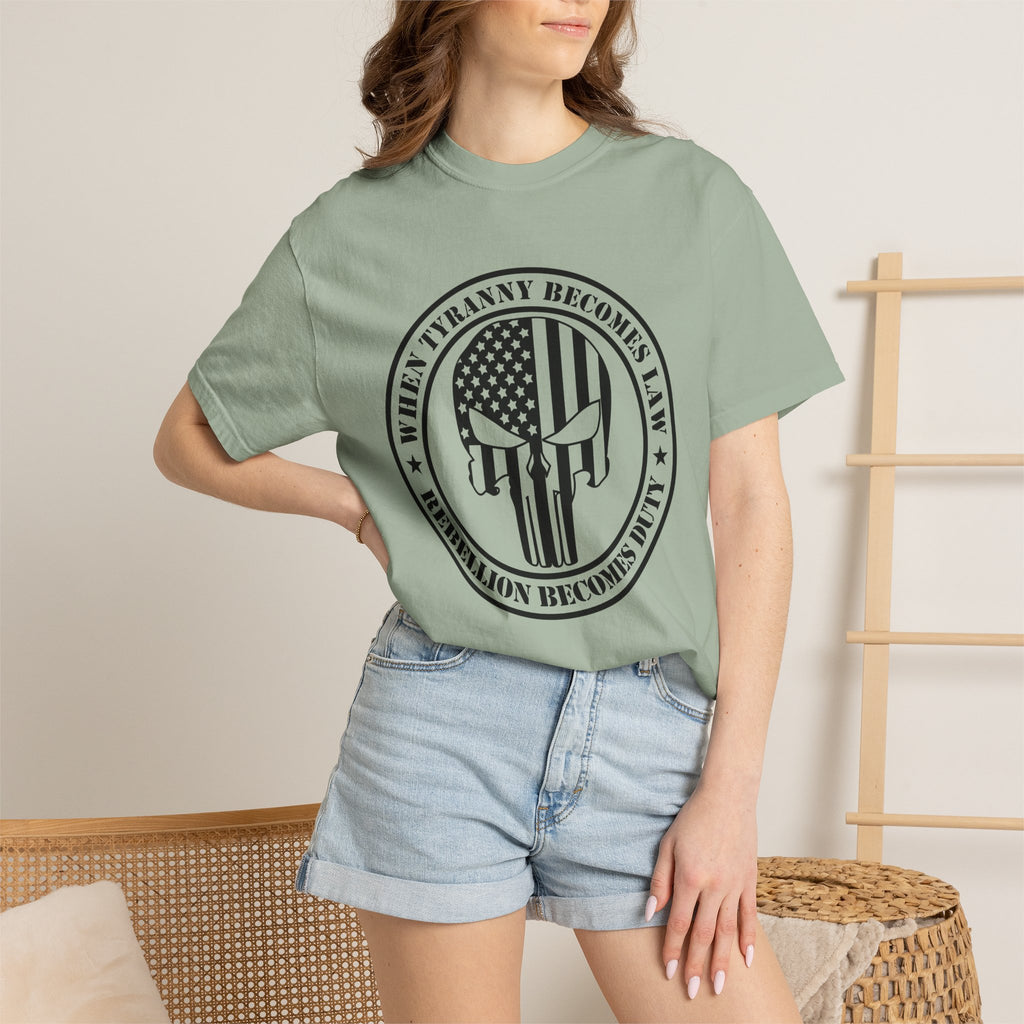 Freedom Skull T-Shirt – "When Tyranny Becomes Law" Patriotic Tee