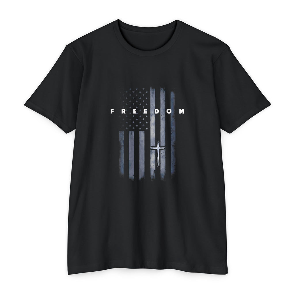 Distressed Navy Flag T-Shirt — Vintage American Flag Tee