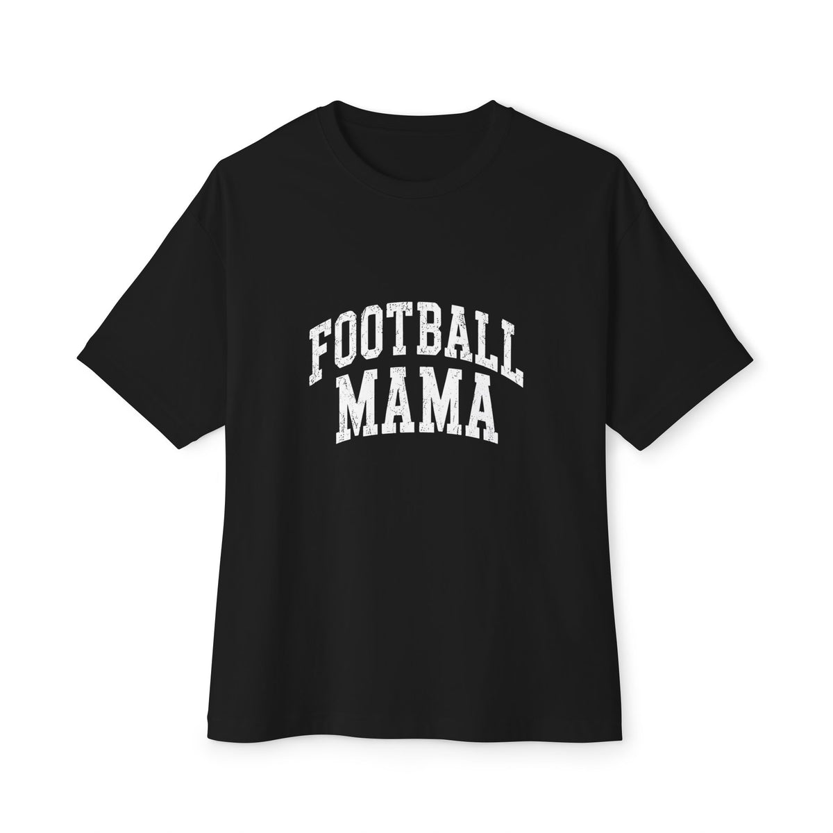 Football Mama Tee — Oversized Boxy Mom Shirt for Game Day