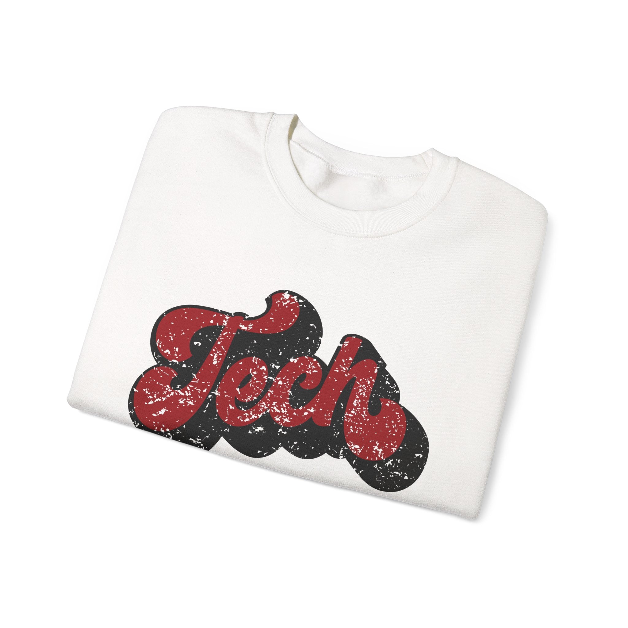 Retro 'Tech' Graphic Crewneck Sweatshirt