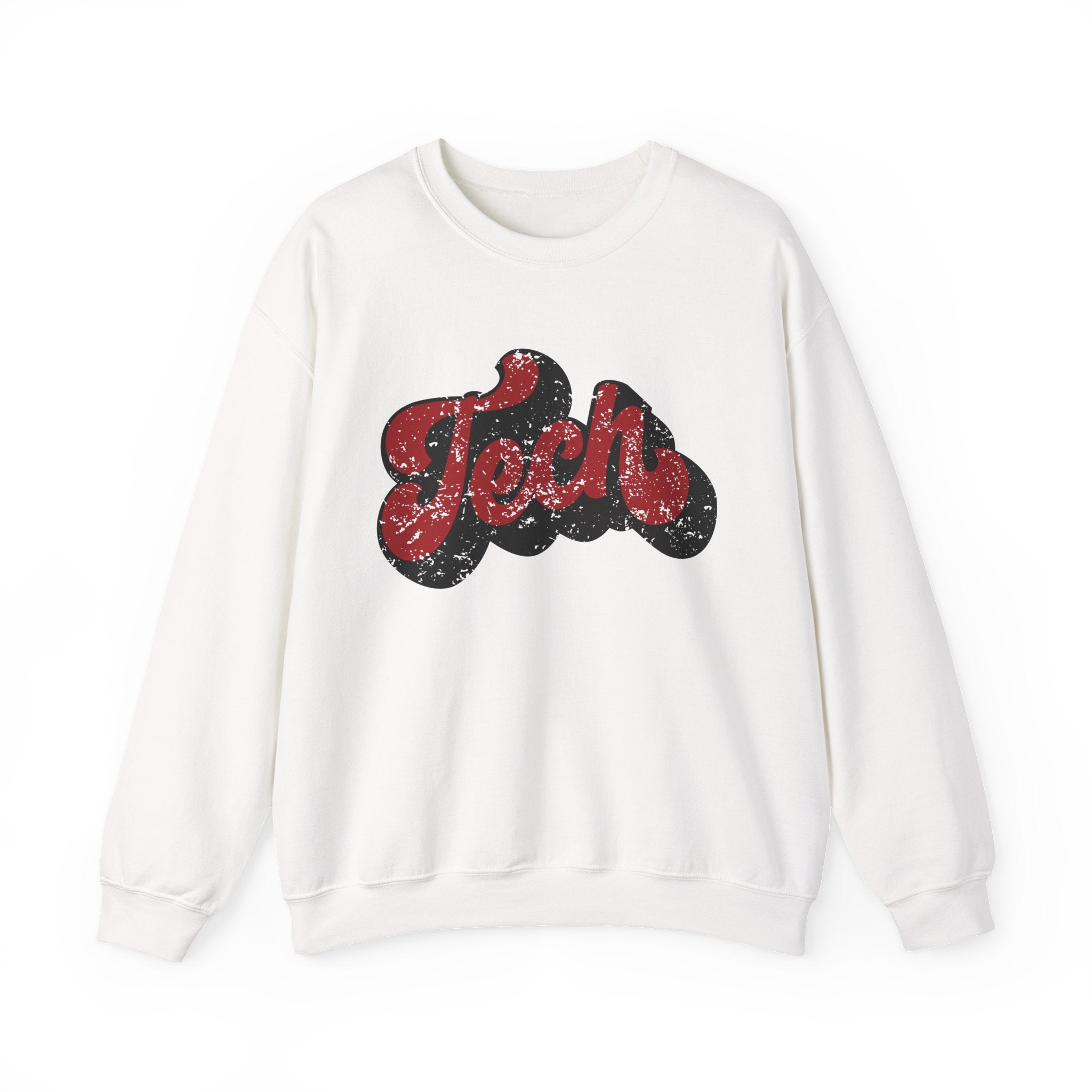 Retro 'Tech' Graphic Crewneck Sweatshirt