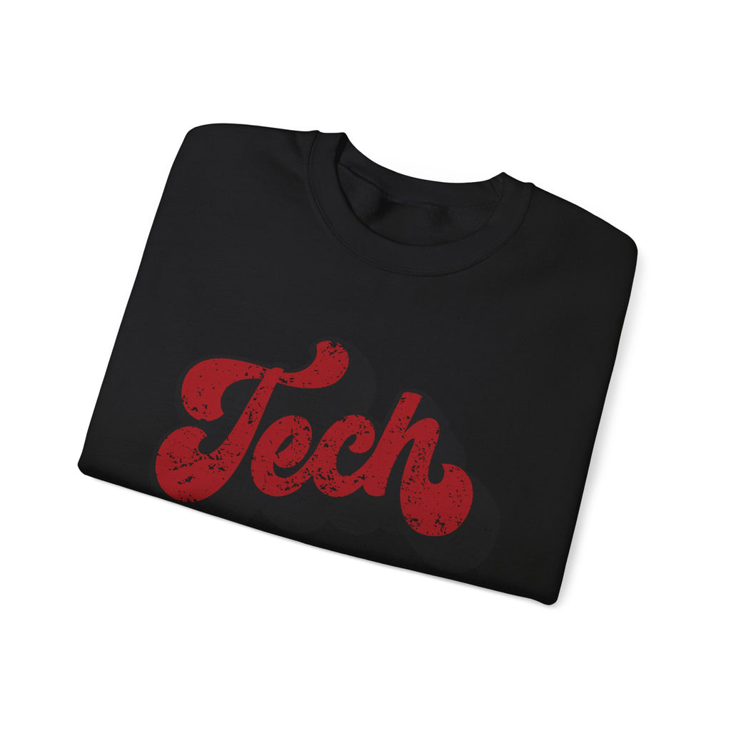Retro 'Tech' Graphic Crewneck Sweatshirt