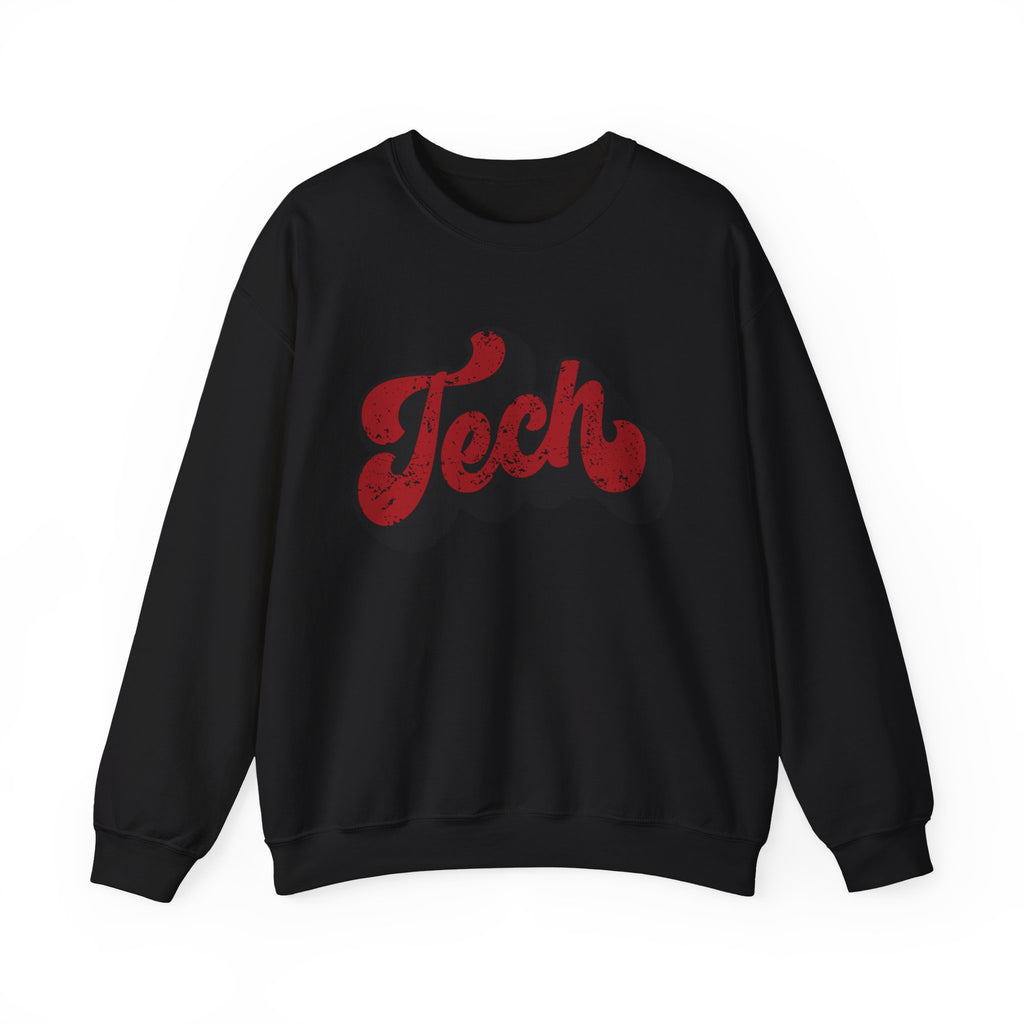 Retro 'Tech' Graphic Crewneck Sweatshirt