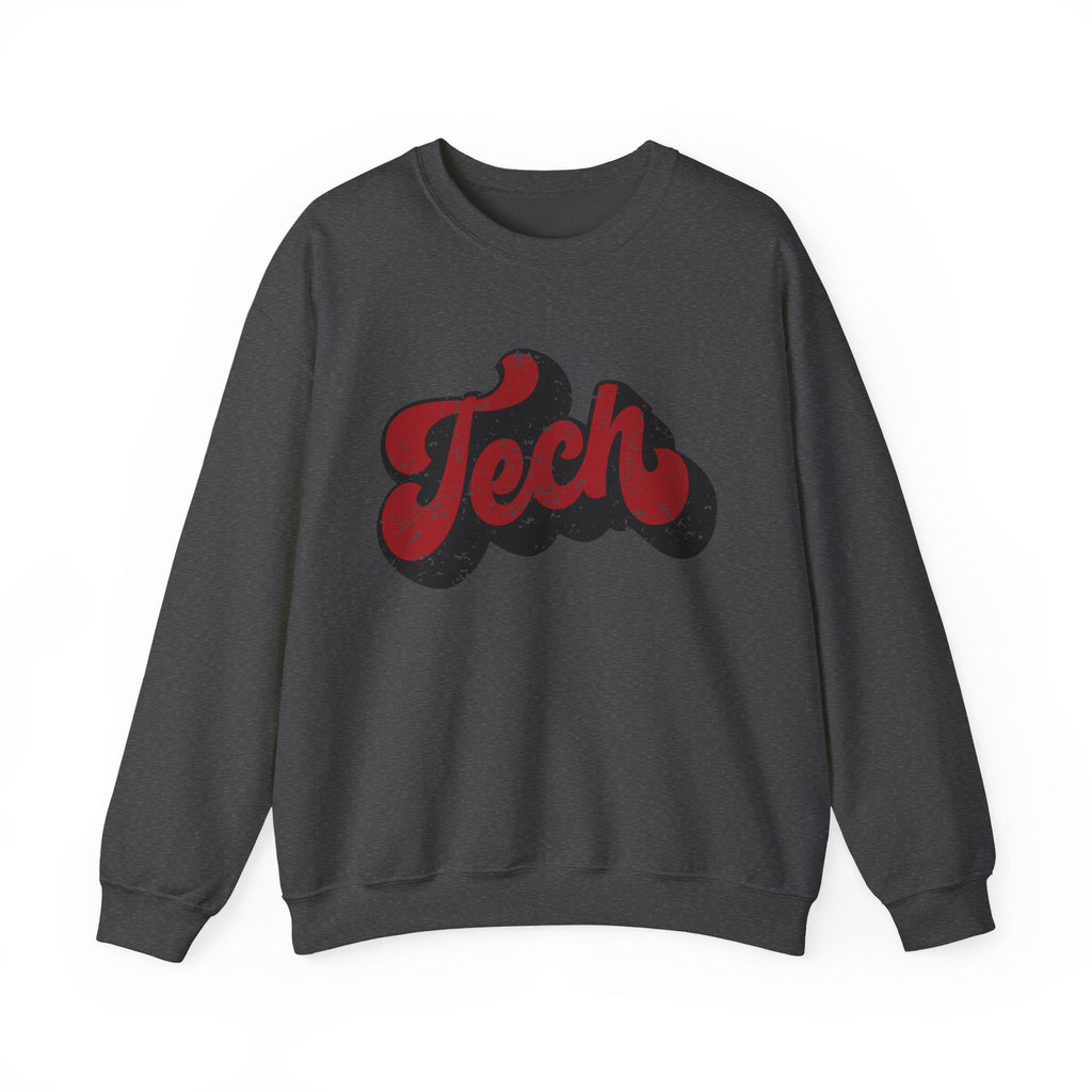 Retro 'Tech' Graphic Crewneck Sweatshirt