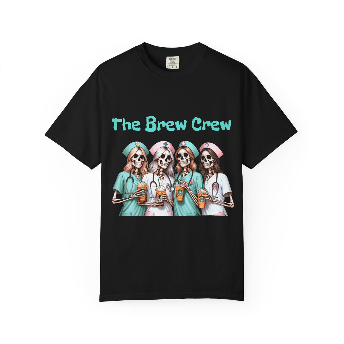 Nurse Squad T‑Shirt — "The Boo Crew" Halloween Medical Skull Tee
