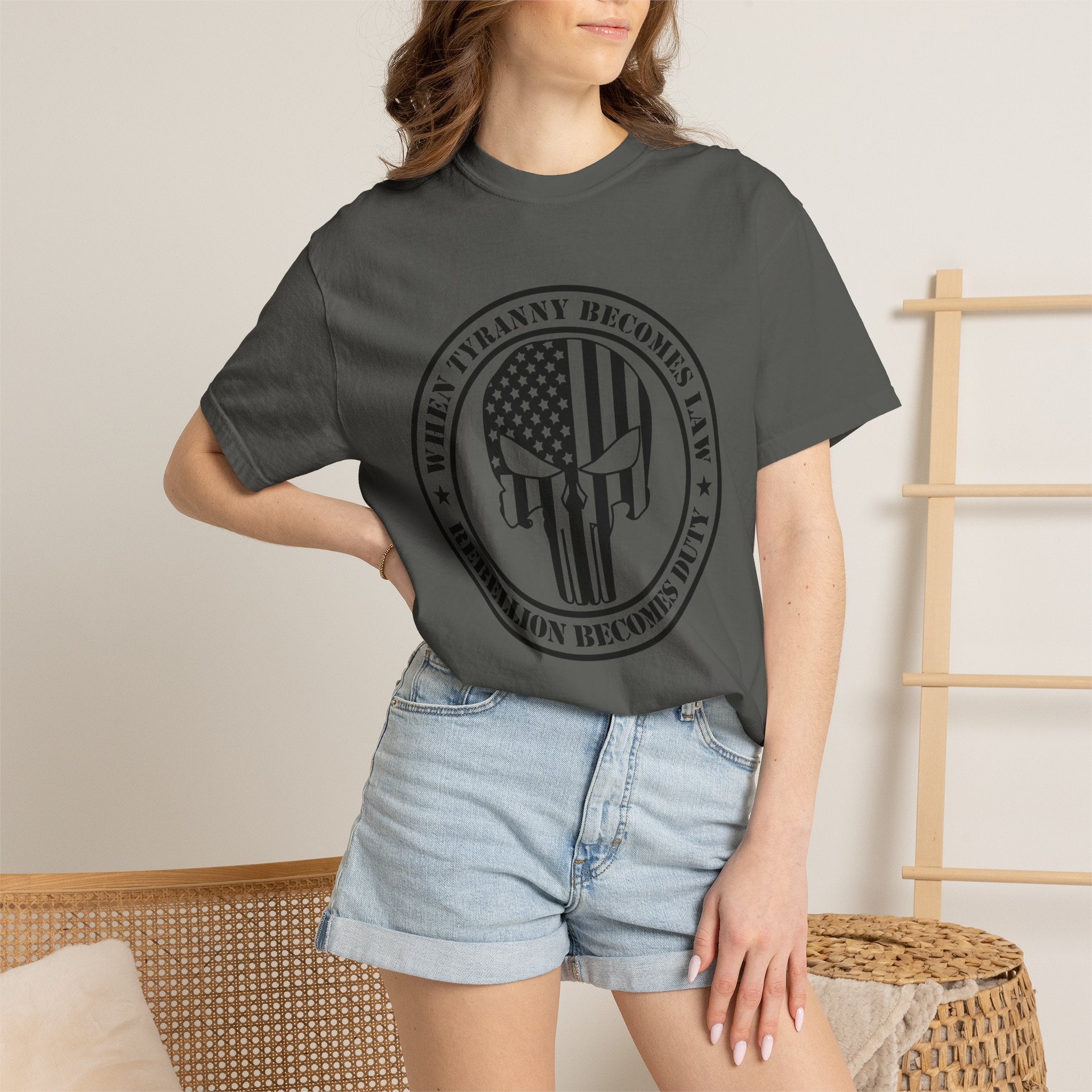 Freedom Skull T-Shirt – "When Tyranny Becomes Law" Patriotic Tee