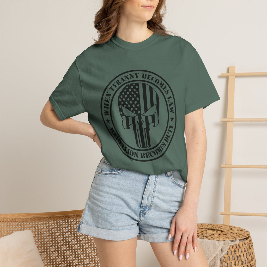 Freedom Skull T-Shirt – "When Tyranny Becomes Law" Patriotic Tee