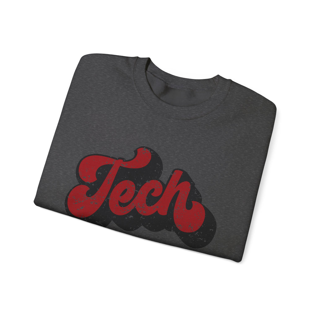 Retro 'Tech' Graphic Crewneck Sweatshirt