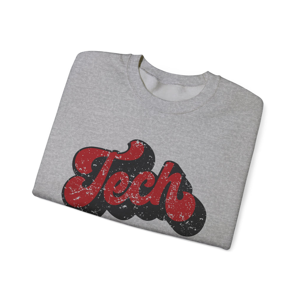 Retro 'Tech' Graphic Crewneck Sweatshirt