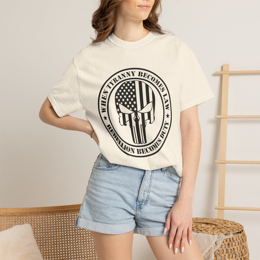 Freedom Skull T-Shirt – "When Tyranny Becomes Law" Patriotic Tee