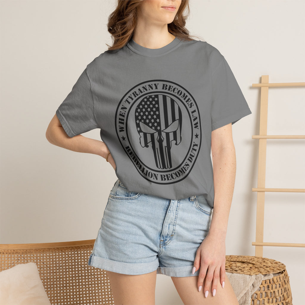 Freedom Skull T-Shirt – "When Tyranny Becomes Law" Patriotic Tee
