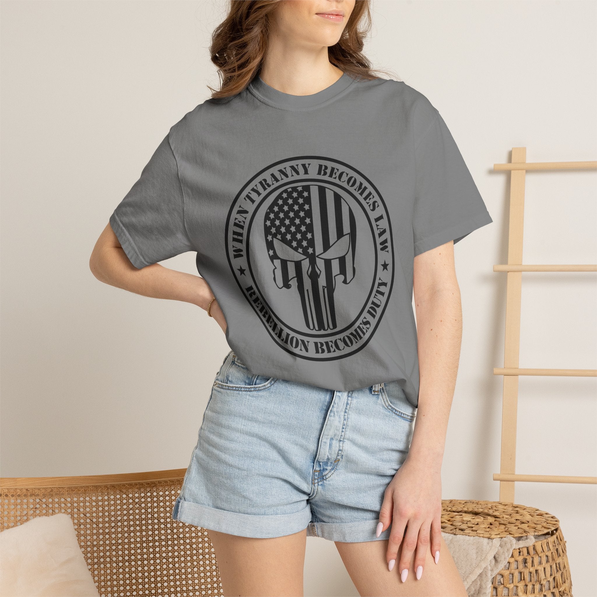 Freedom Skull T-Shirt – "When Tyranny Becomes Law" Patriotic Tee