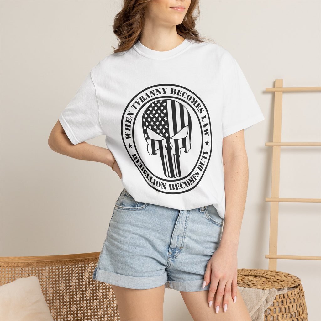 Freedom Skull T-Shirt – "When Tyranny Becomes Law" Patriotic Tee