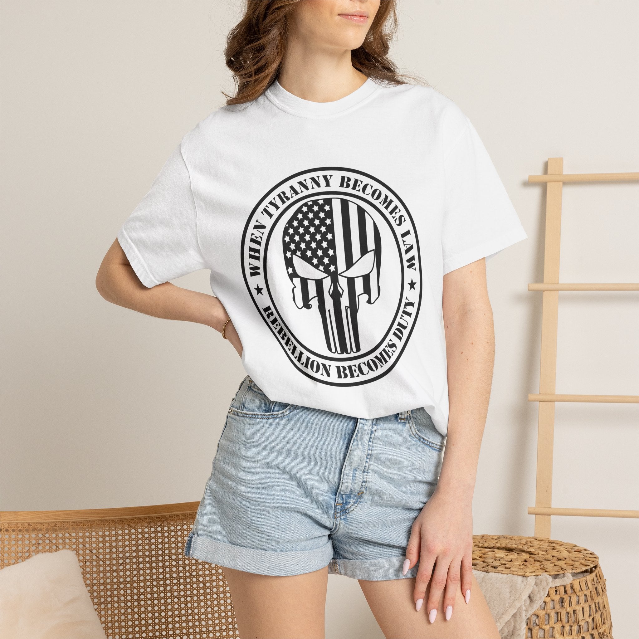 Freedom Skull T-Shirt – "When Tyranny Becomes Law" Patriotic Tee