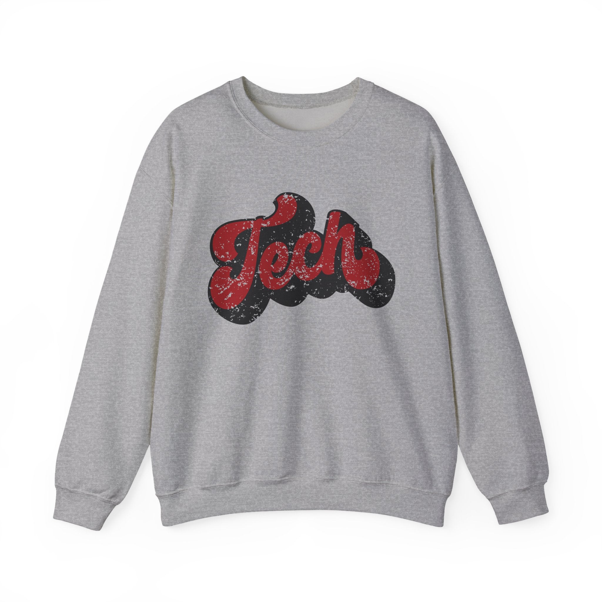 Retro 'Tech' Graphic Crewneck Sweatshirt