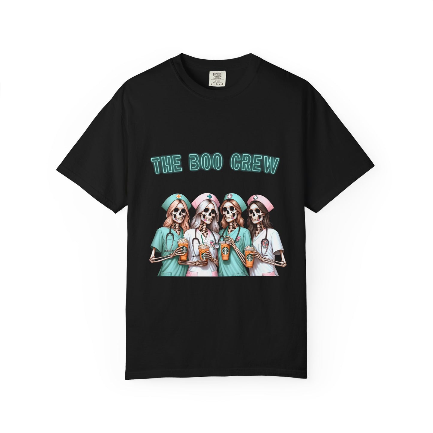 Nurse Squad T‑Shirt — "The Boo Crew" Halloween Medical Skull Tee