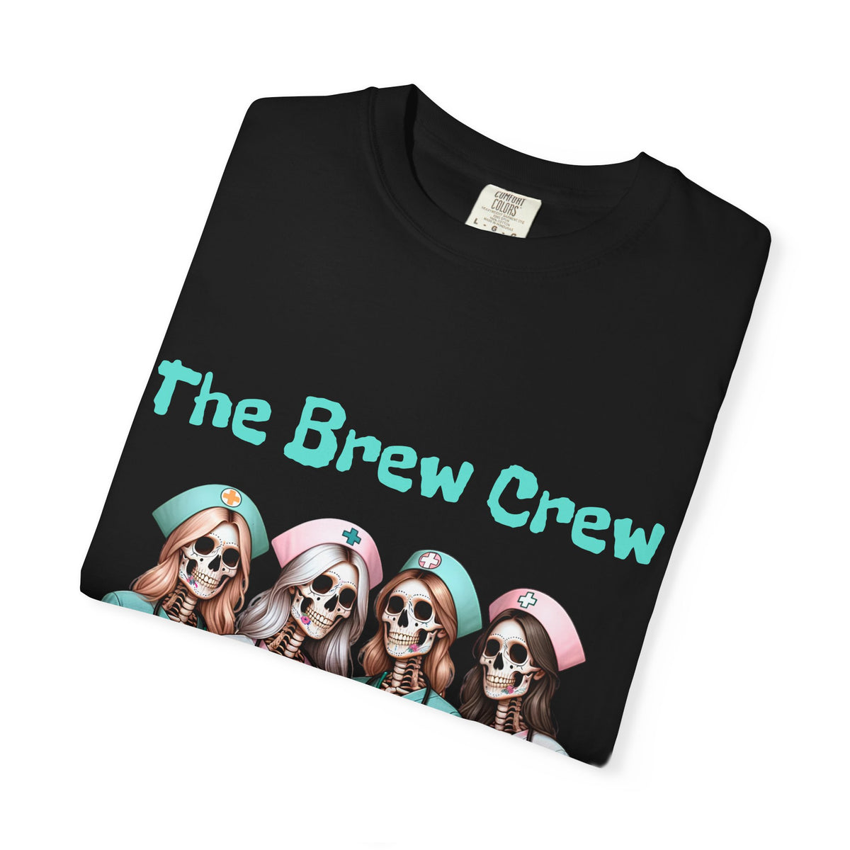 Nurse Squad T‑Shirt — "The Boo Crew" Halloween Medical Skull Tee