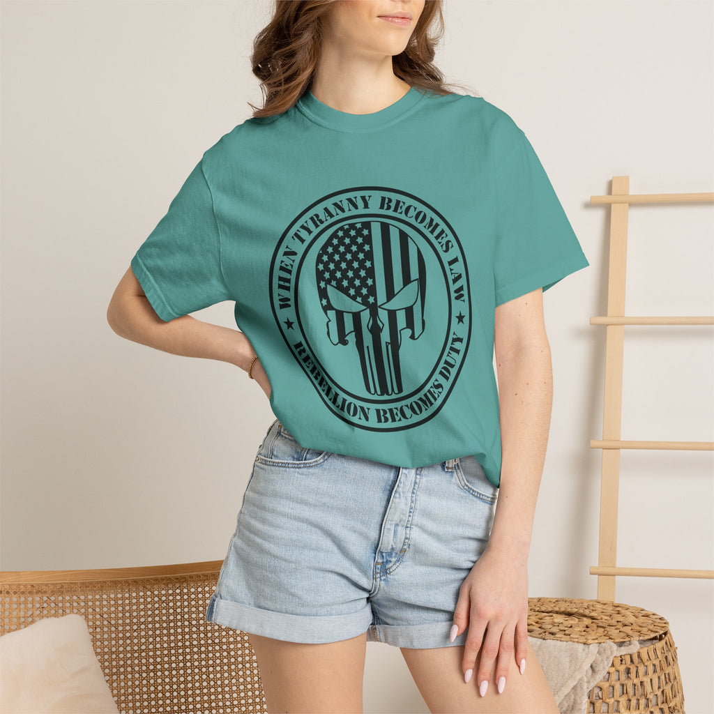 Freedom Skull T-Shirt – "When Tyranny Becomes Law" Patriotic Tee