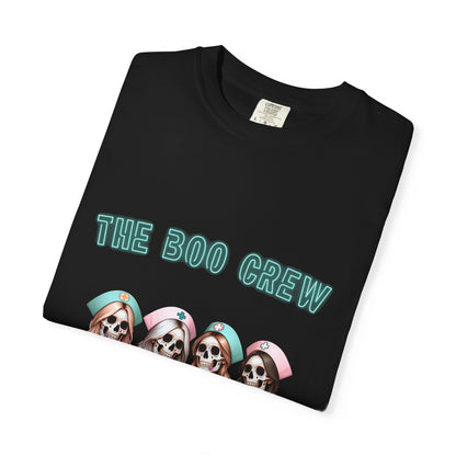Nurse Squad T‑Shirt — "The Boo Crew" Halloween Medical Skull Tee